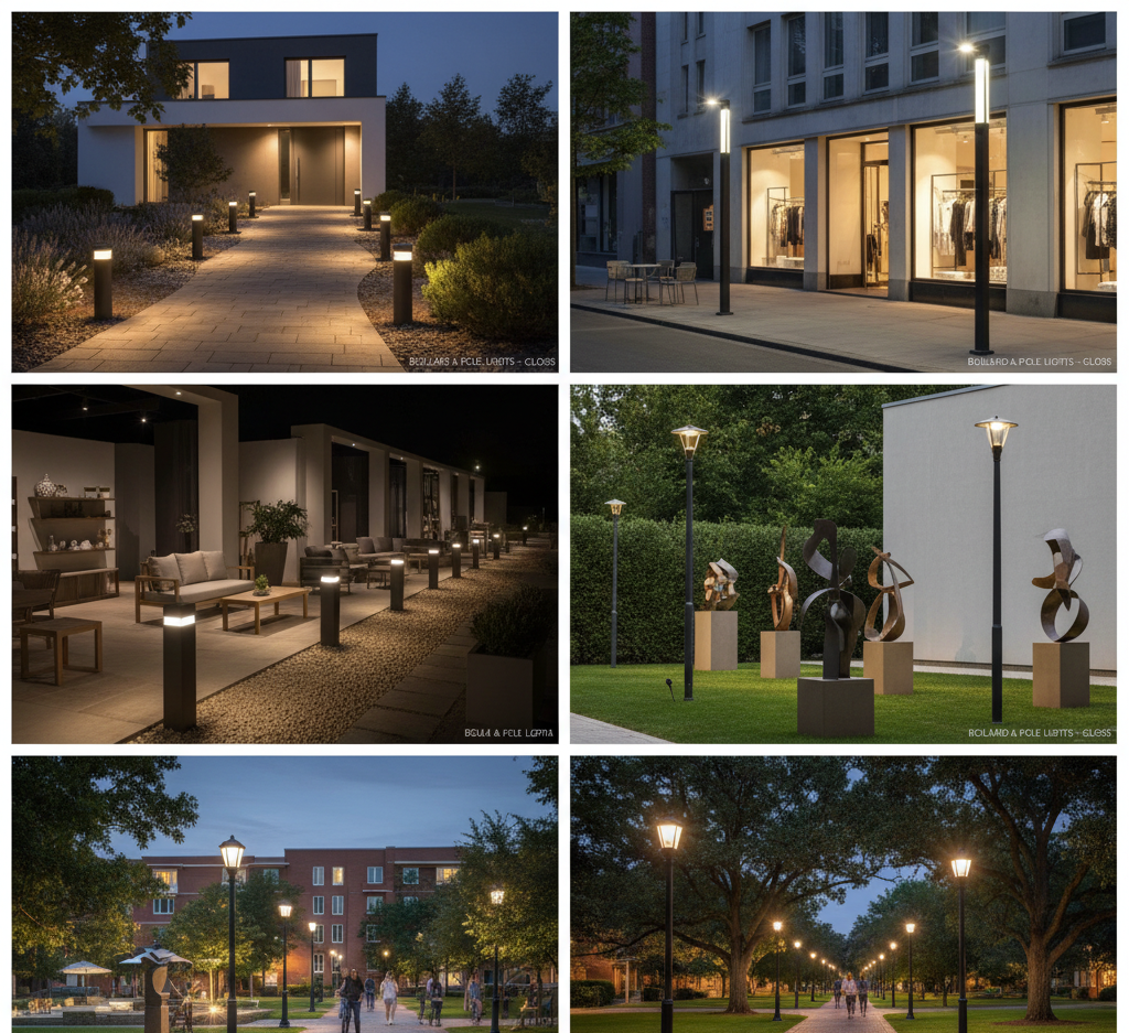 LED Garden Bollard & Pole Lighting